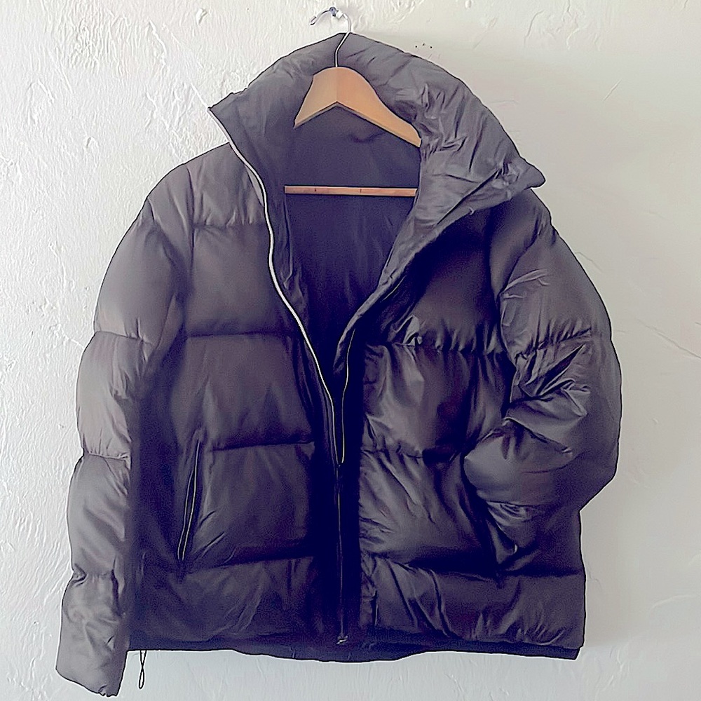lululemon dark green puffy outerwear